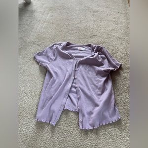 wonder nation purple button down blouse